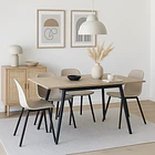 Mesa extensible 120 a 160 cm, ancho 80cm - Madera Clara  4