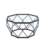 Mesa de centro enrejada 80 cm - Vidrio 2