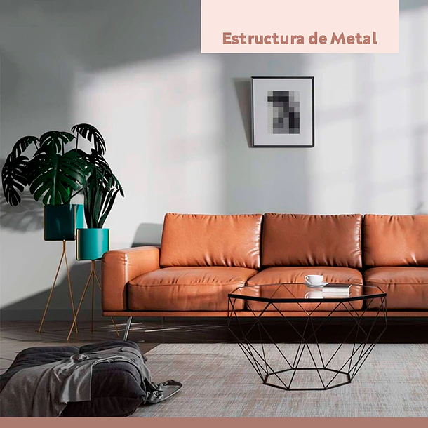 Mesa de centro enrejada 80 cm - Vidrio 11