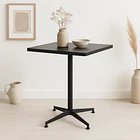 Mesa de restaurant 70x70 de metal cruz y MDF - Negra 3