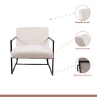 Poltrona Modern Fabric - Beige 5