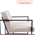 Poltrona Modern Fabric - Beige 11
