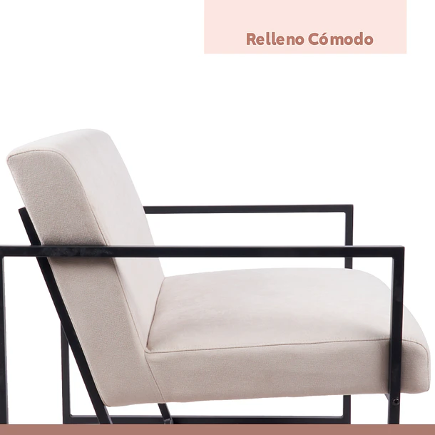 Poltrona Modern Fabric - Beige 11