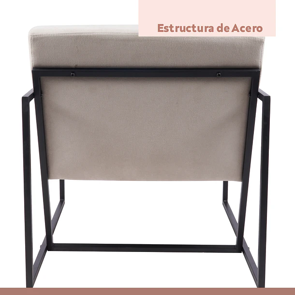 Poltrona Modern Fabric - Beige 14
