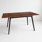Mesa extensible 120 a 160 cm, ancho 80cm Madera Oscura Walnut 2
