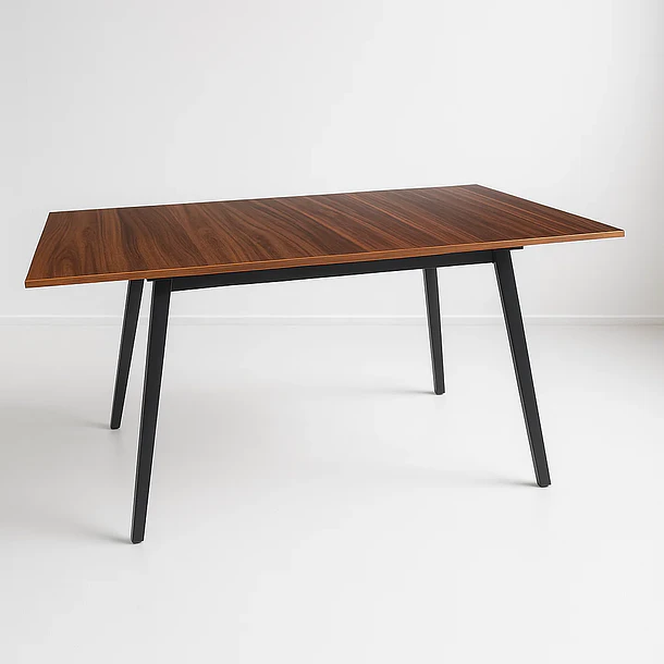 Mesa extensible 120 a 160 cm, ancho 80cm Madera Oscura Walnut 2