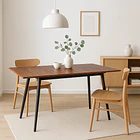 Mesa extensible 120 a 160 cm, ancho 80cm Madera Oscura Walnut 4