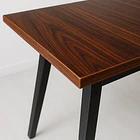 Mesa extensible 120 a 160 cm, ancho 80cm Madera Oscura Walnut 7