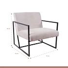 Poltrona Modern Fabric - Gris 8