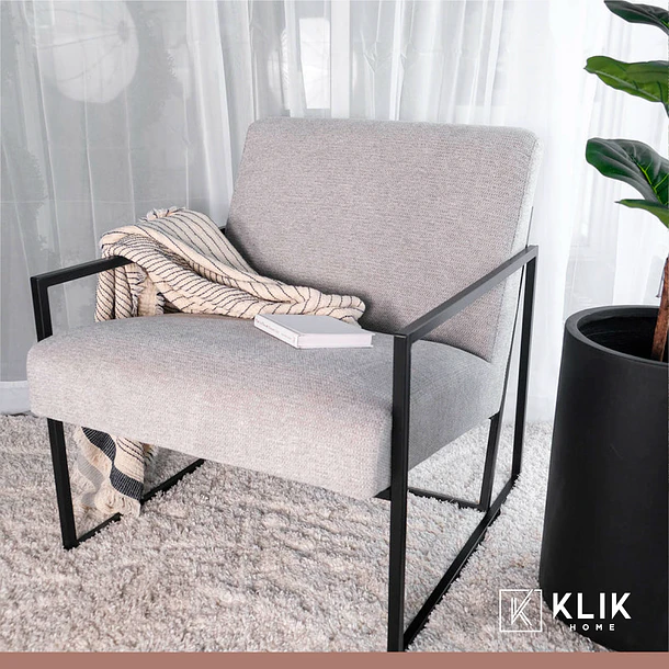 Poltrona Modern Fabric - Gris 15