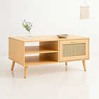 Mesa de Centro con rattan y madera MDF 3