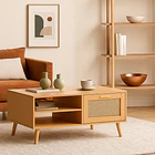 Mesa de Centro con rattan y madera MDF 5