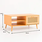 Mesa de Centro con rattan y madera MDF 8