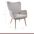 Poltrona Fabric Tipo Radar - Gris 7