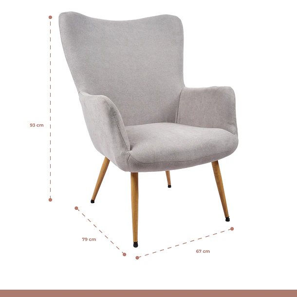 Poltrona Fabric Tipo Radar - Gris 7