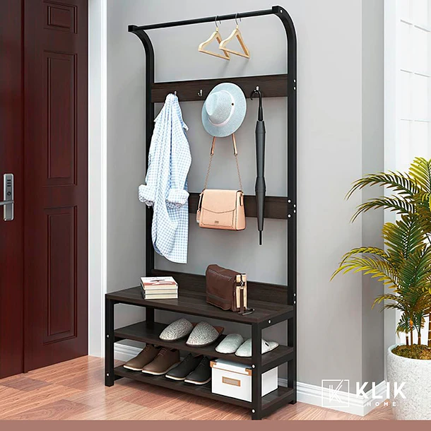 Mueble Organizador Perchero Colgador y Zapatero  4