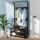 Mueble Organizador Perchero Colgador y Zapatero  10