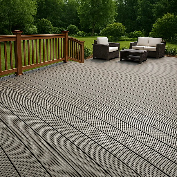 Pack de 5 deck exterior WPC madera clara 2