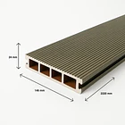 Pack de 5 deck exterior WPC madera clara 4