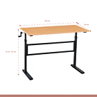 Escritorio de trabajo con altura regulable standing desk - Oak 8