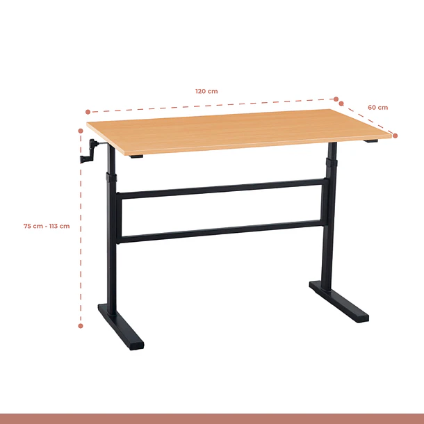 Escritorio de trabajo con altura regulable standing desk - Oak 8