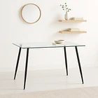 Mesa de Comedor Vidrio Rectangular 120x70 - Patas Oscuras 3