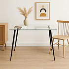 Mesa de Comedor Vidrio Rectangular 120x70 - Patas Oscuras 4
