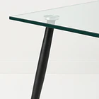 Mesa de Comedor Vidrio Rectangular 120x70 - Patas Oscuras 8