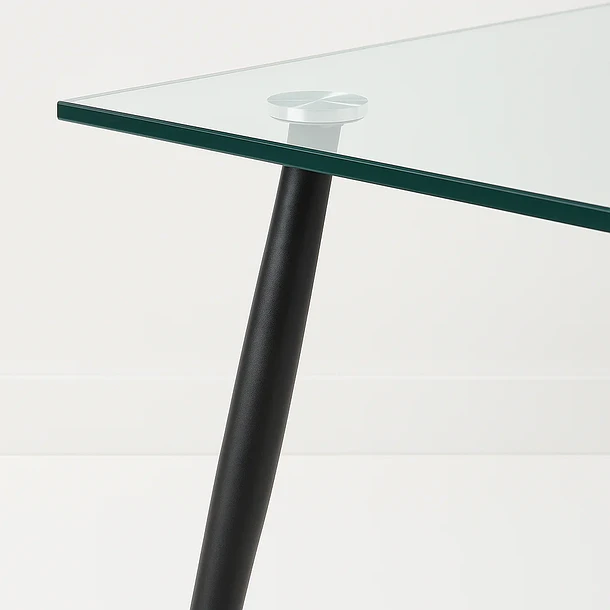 Mesa de Comedor Vidrio Rectangular 120x70 - Patas Oscuras 8