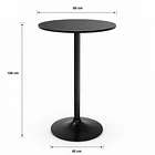 Mesa alta para bar Guji 60x60x100 4