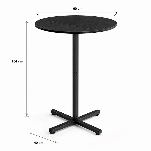 Mesa alta para bar Tach 60x60x104 4