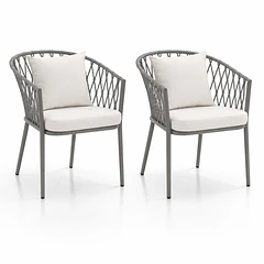 Pack de 2 Sillas de Terraza Trame - Aluminio y Cuerda