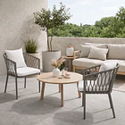 Pack de 2 Sillas de Terraza Trame - Aluminio y Cuerda 3
