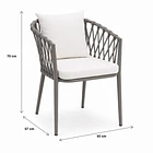 Silla de Terraza Trame - Aluminio y Cuerda 4
