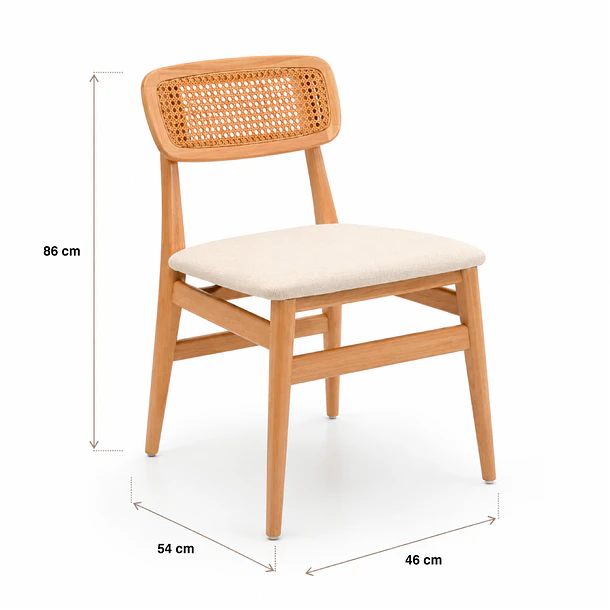 Silla de comedor Loke 46x54x86 4