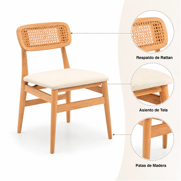 Silla de comedor Loke 46x54x86 5