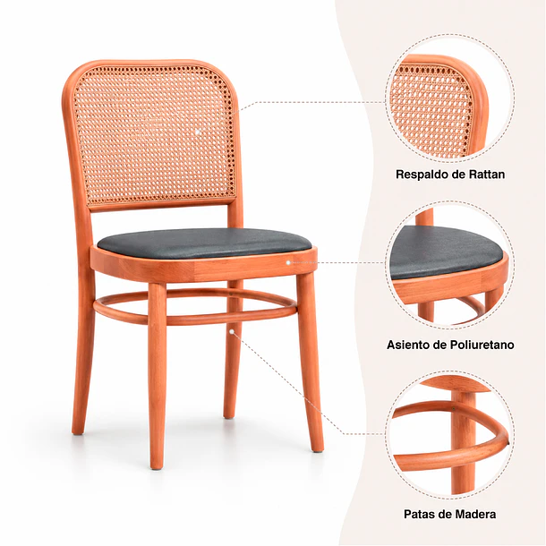 Silla de comedor Hono 44X48x86 5