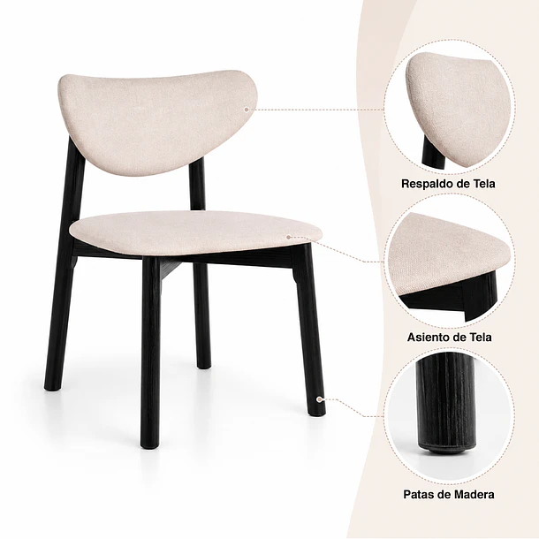 Silla de comedor Teng 49X61x80 5