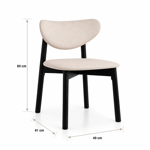 Silla de comedor Teng 49X61x80 4