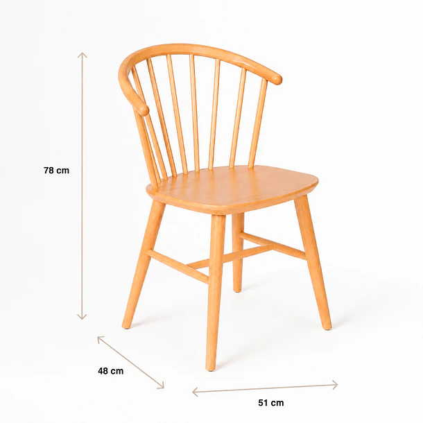 Silla Lykke de Madera - Natural 4