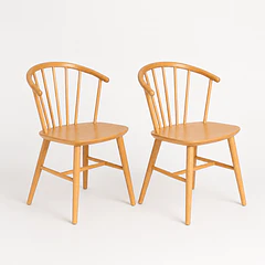 Pack de 2 Sillas Lykke de Madera - Natural