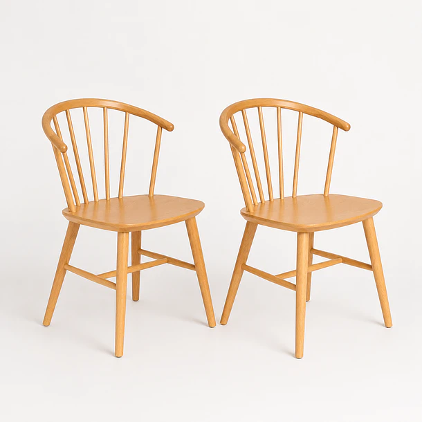 Pack de 2 Sillas Lykke de Madera - Natural 1