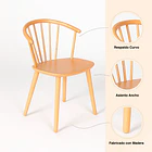 Silla Lykke de Madera - Natural 12
