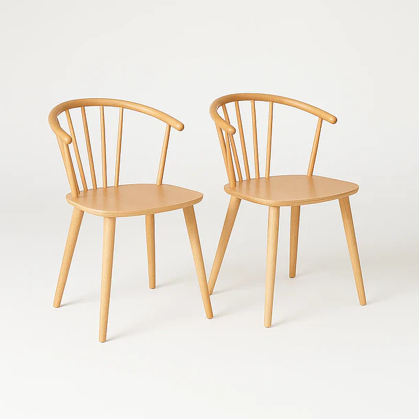 Pack de 2 Sillas Lykke de Madera - Natural 7