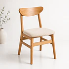 Pack de 2 Sillas de Comedor Sinkro - Madera clara asiento Beige 2