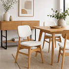 Silla de Comedor Ystava - Madera Maciza con Asiento y Respaldo Acolchados 3