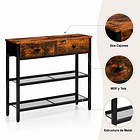 Arrimo de Entrada Tinku 75x75 con cajones de Tela y Perfil Metálico 5