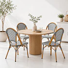 Pack de 4 Sillas Bistro de Exterior Resistente al Agua y al Sol 2