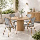 Pack de 4 Sillas Bistro de Exterior Resistente al Agua y al Sol 3