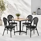 Pack de 4 Sillas Bistro Parisina Textileno - Negro 2